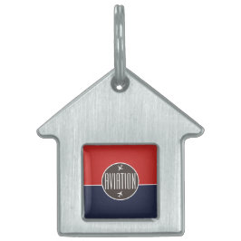 Placa Para Mascotas Aeronave piloto de aviones Funky