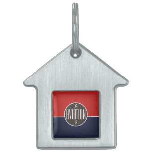 Placa Para Mascotas Aeronave piloto de aviones Funky