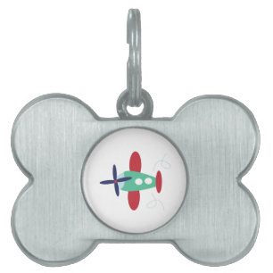 Placa Para Mascotas Aeroplano