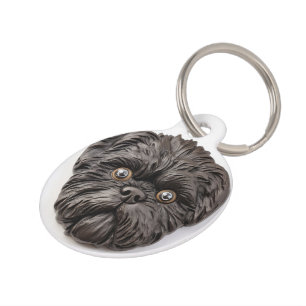 Placa Para Mascotas Affenpinscher Inspirado en 3D