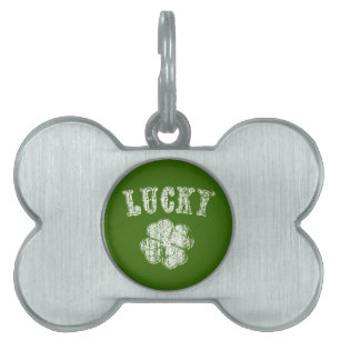 Placa Para Mascotas Afortunado - vint