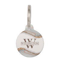 Agate Stone Marble Monograma Nombre