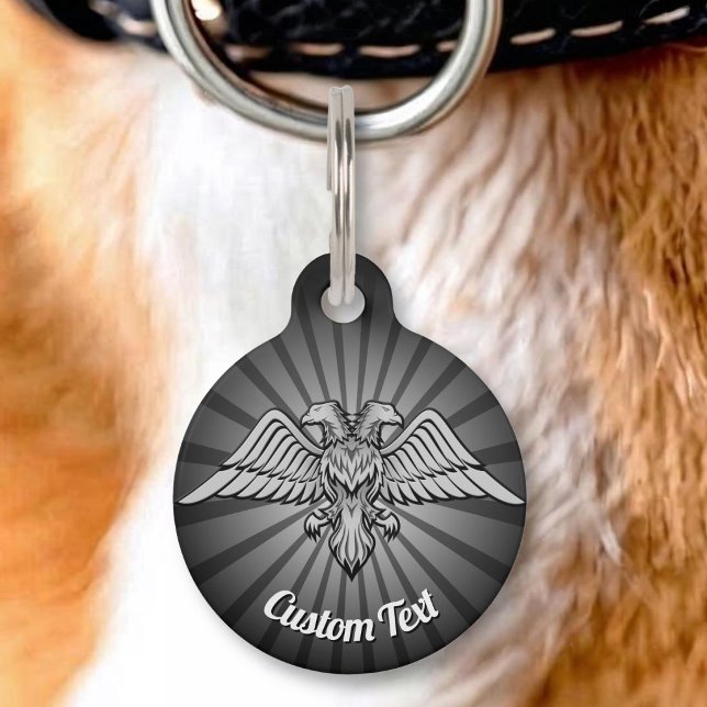 Placa Para Mascotas Águila gris con dos cabezas (Subido por el creador)