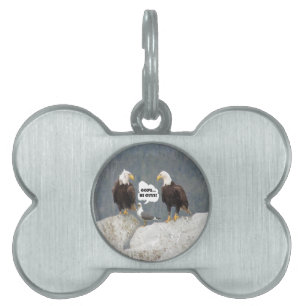 Placa Para Mascotas Aguilas divertidas y gaviota
