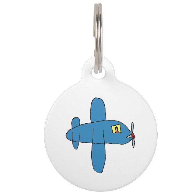 Placa Para Mascotas Airbeep (aeroplano) (Anverso)