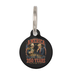 Placa Para Mascotas Ajedrez Patriótico 250