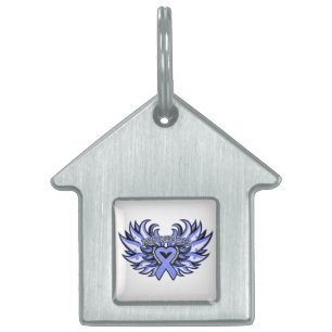 Placa Para Mascotas Alas del esófago del corazón de la conciencia de