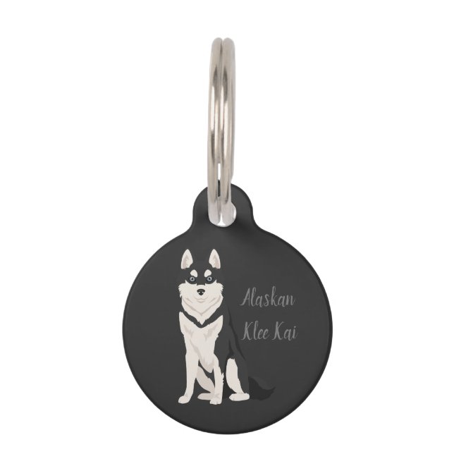 Placa Para Mascotas Alaskan Klee Kai (Anverso)