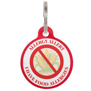 Placa Para Mascotas Alerta Alérgica de mascota Tengo Alergias a alimen