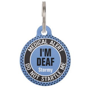 Placa Para Mascotas Alerta Médica de Mascota con Texto Personalizado p