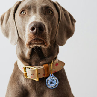 Placa Para Mascotas Alerta Médica de Mascota de Texto Personalizado pa