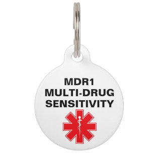 Placa Para Mascotas Alerta Médica de Sensibilidad a Múltiples Fármacos
