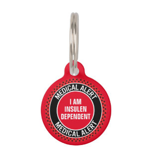 Placa Para Mascotas Alerta Médica Personalizada para Mascotas para Pri