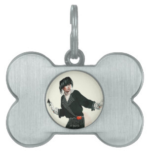 Placa Para Mascotas Aleta y automóvil descubierto