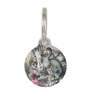 Placa Para Mascotas Alice Clásico País de las Maravillas Dodo Arte Ten