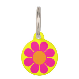 Placa Para Mascotas Alimentación de flor del Personalizable