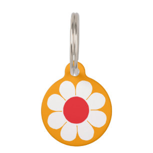 Placa Para Mascotas Alimentación de flor del Personalizable