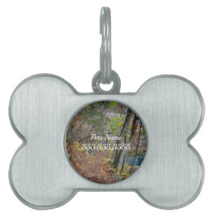 Placa Para Mascotas Alley Mill Autumn Walk Mascota Etiqueta
