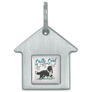 Placa Para Mascotas Alma Salada – Diseño Costero de Terranova