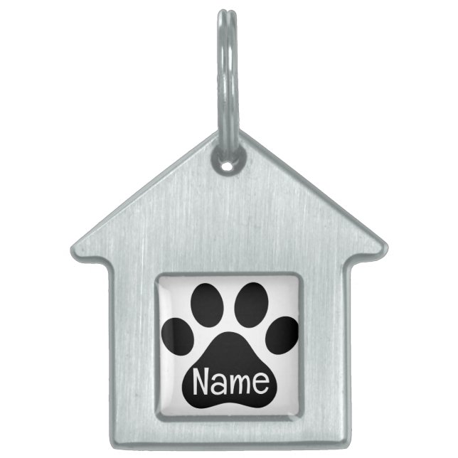 Placa Para Mascotas Almohadilla de patas (Frente)