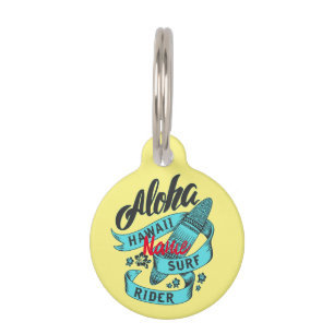 Placa Para Mascotas Aloha Hawaii Surf Rider Thunder_Cove