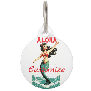Placa Para Mascotas Aloha Mermaid Thunder_Thunder_Cove