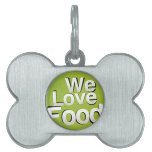 Placa Para Mascotas Amamos la Comida: Odiamos el Desperdicio   Estétic