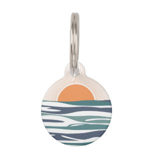 Placa Para Mascotas Amanecer junto al mar