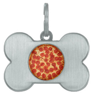 Placa Para Mascotas amante clásico de la pizza