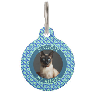 Placa Para Mascotas Amante de gatos coloridos regalo étnico de impresi