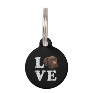 Placa Para Mascotas Amante de los Perros   Amo el Labrador Retriever d