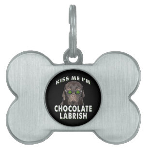 Placa Para Mascotas Amante de los Perros   Bésame Soy Labrish de Choco