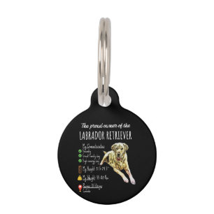 Placa Para Mascotas Amante de los Perros El Orgulloso Dueño de Labra