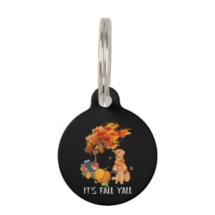 Placa Para Mascotas Amante de los Perros   Labrador Retriever Es Otoño
