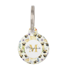 Placa Para Mascotas Amante de perros Pug personalizado mascota