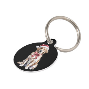Placa Para Mascotas Amante del Retriever Dorado de Navidad Perro Mama 