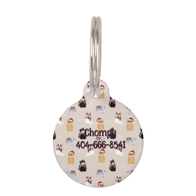 Placa Para Mascotas Amar a mis gatos (Anverso)