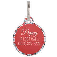 Amaranto Floral Personalizado para Mascotas, Perro