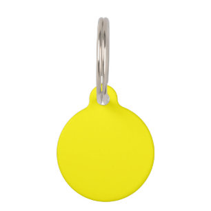 Placa Para Mascotas amarillo cadmio (color sólido)