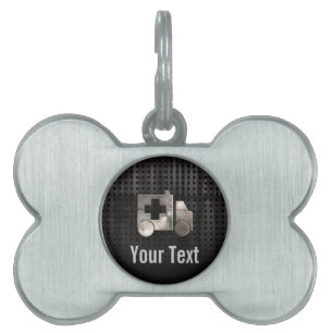 Placa Para Mascotas Ambulancia rugosa