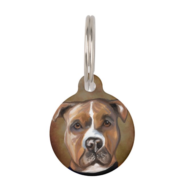 PLACA PARA MASCOTAS AMERICAN STAFFORDSHIRE TERRIER  (Anverso)
