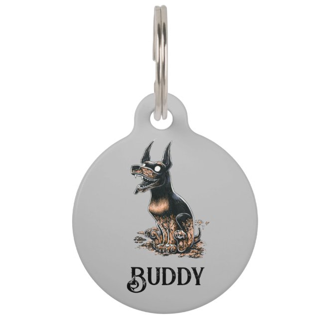 Placa Para Mascotas Amigo Boo Buddy embarrado (Anverso)