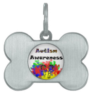 Placa Para Mascotas Amigos de la conciencia del autismo