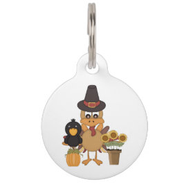 Placa Para Mascotas Amigos de Turquía de la acción de gracias