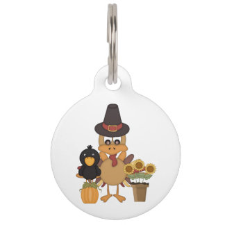 Placa Para Mascotas Amigos de Turquía de la acción de gracias