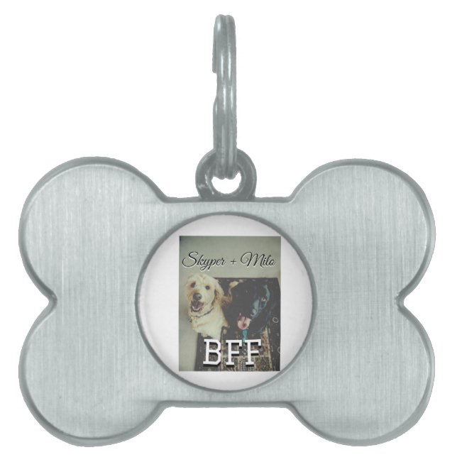 Placa Para Mascotas Amigos mascotas mejores amigos agregar nombre foto (Frente)