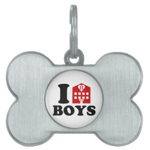 Placa Para Mascotas Amo a los chicos del hotel
