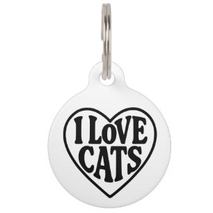 Placa Para Mascotas Amo a los Gatos