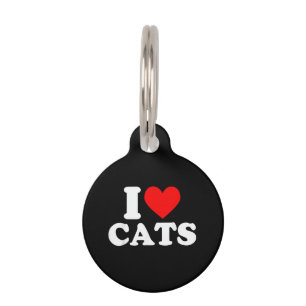 Placa Para Mascotas Amo a los Gatos - Amo a los Gatos Me Encantan los 