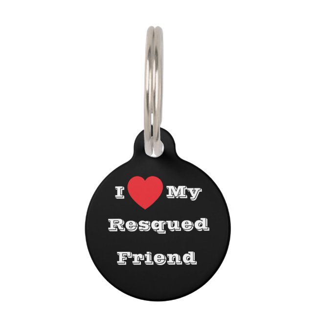 Placa Para Mascotas ♥️ Amo A Mi Amigo Resquecido (Anverso)